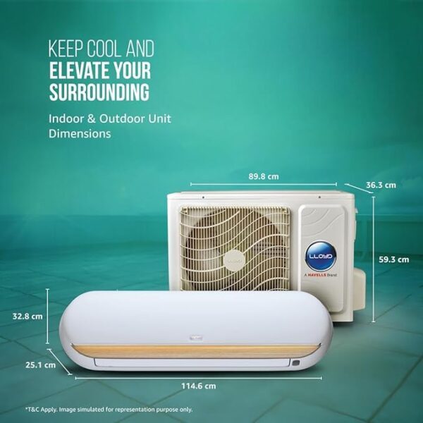 lloyd stella grace 1.5 ton star wi fi inverter split ac