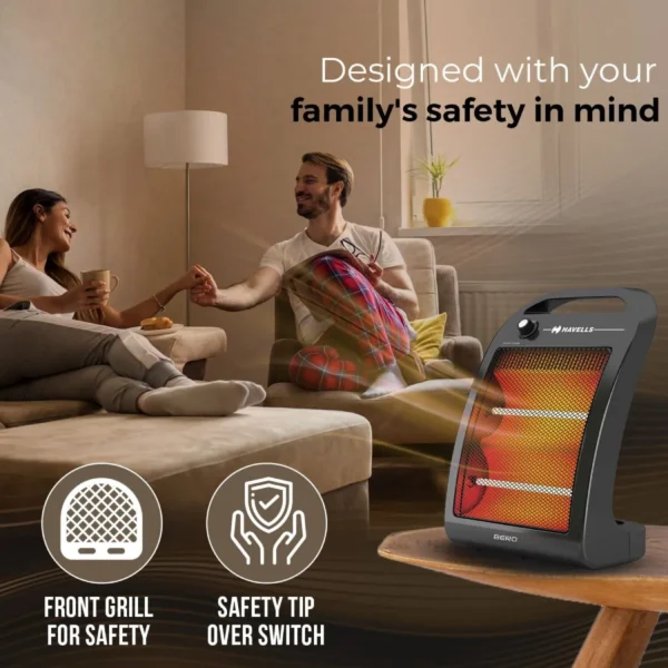 havells bero quartz room heater | black 2 year warranty